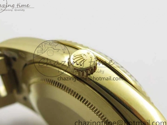 Black 40mm YG 228239 904 Version YG Bracelet Dial Markers BP A2836 Stick New Day-Date Dial on President 0420